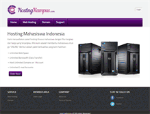 Tablet Screenshot of hostingkampus.com